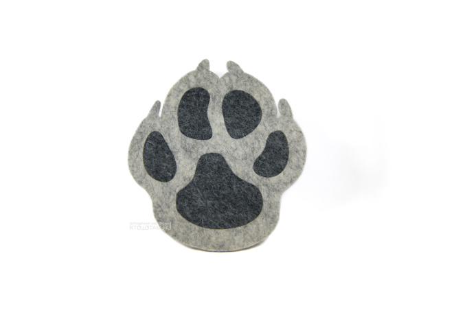 подставка для чашки лапка собаки из фетра , сувенир собака символ года оптом, купить сувениры с символом 2018 года, производство сувениров с символом года, сувениры к году собаки