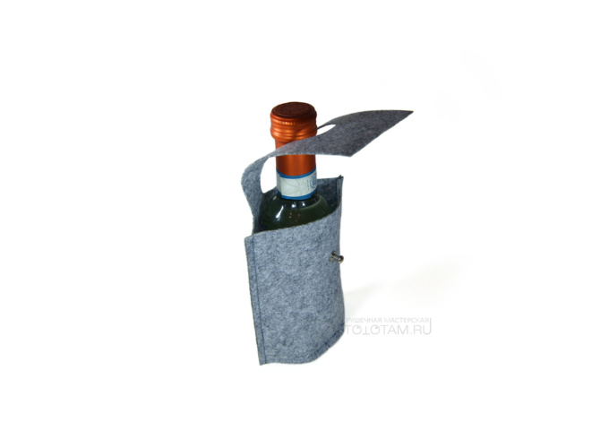 подарочный термочехол для мини-вина из войлока с логотипом