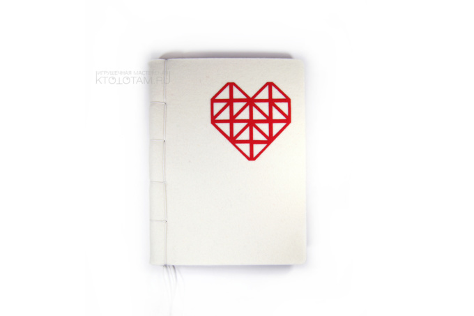 блокнот с резным рисунком сердце, сувенир для выставки по дизайну заказчика