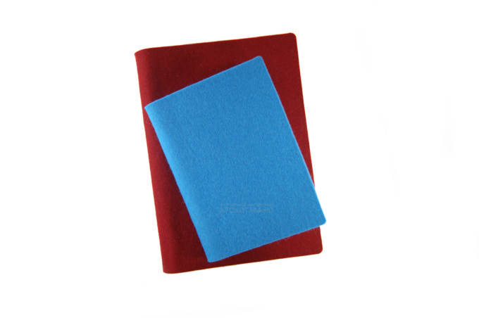 ежедневник с гибкой войлочной обложкой А5 красный, с логотипом на заказ