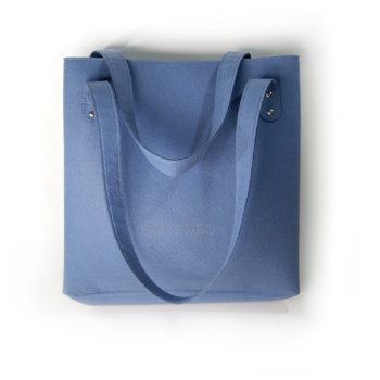 сумка из фетра синяя с внутренним карманом