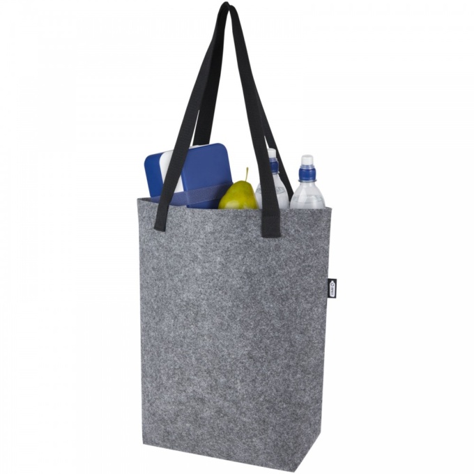 эко сумка для покупок из серого фетра, подарки и сувениры ручной работы на заказ оптом, подарки из войлока с логотипом